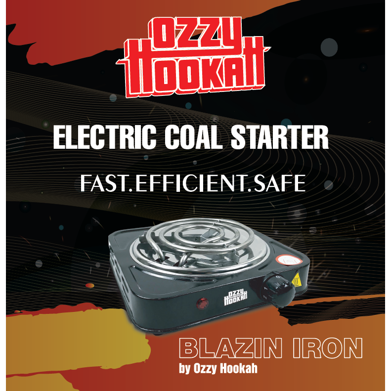 Ozzy Hookah Blazin Iron Burner with Plate