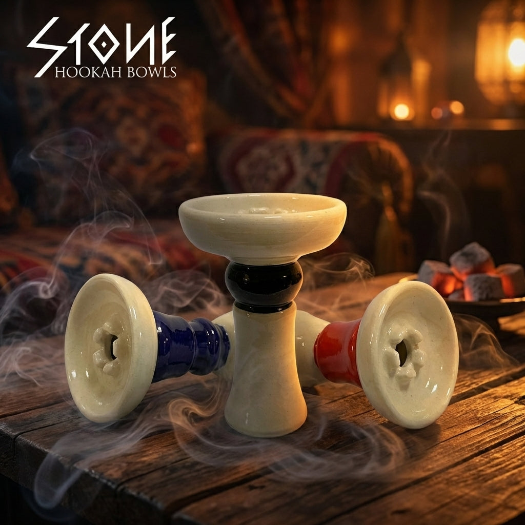 Stone Hookah Bowls - White Coloured Collection