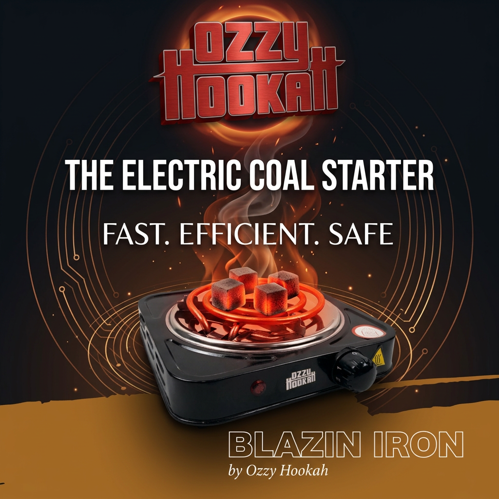 Ozzy Hookah Blazin Iron Burner with Plate