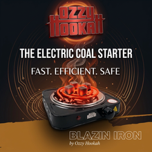 Load image into Gallery viewer, Ozzy Hookah Blazin Iron Burner with Plate