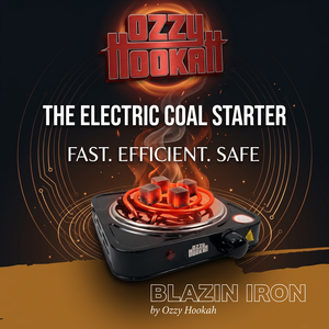 Ozzy Hookah Blazin Iron Burner with Plate