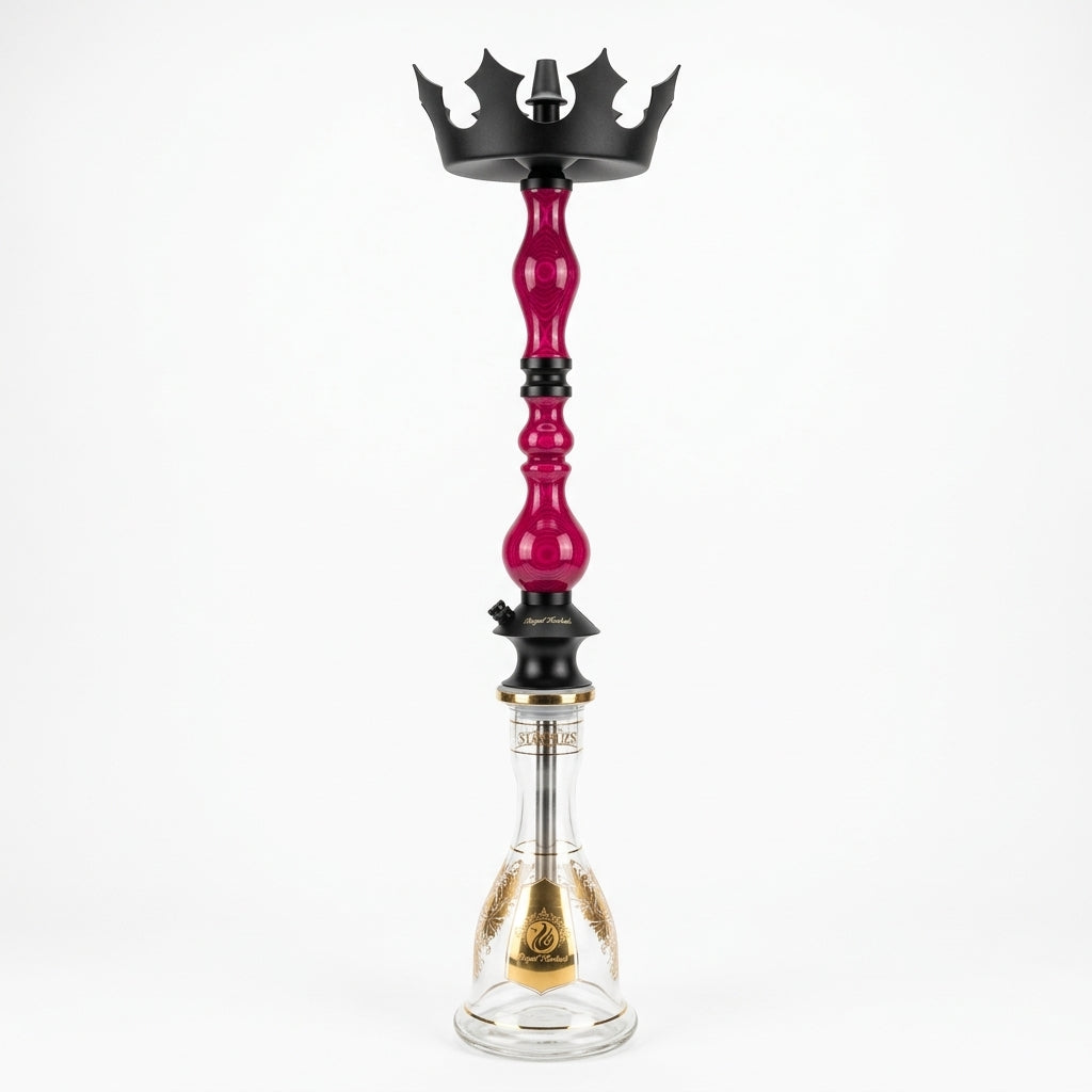 Regal King Diamond Wood Stem and Crown Tray Hot Pink