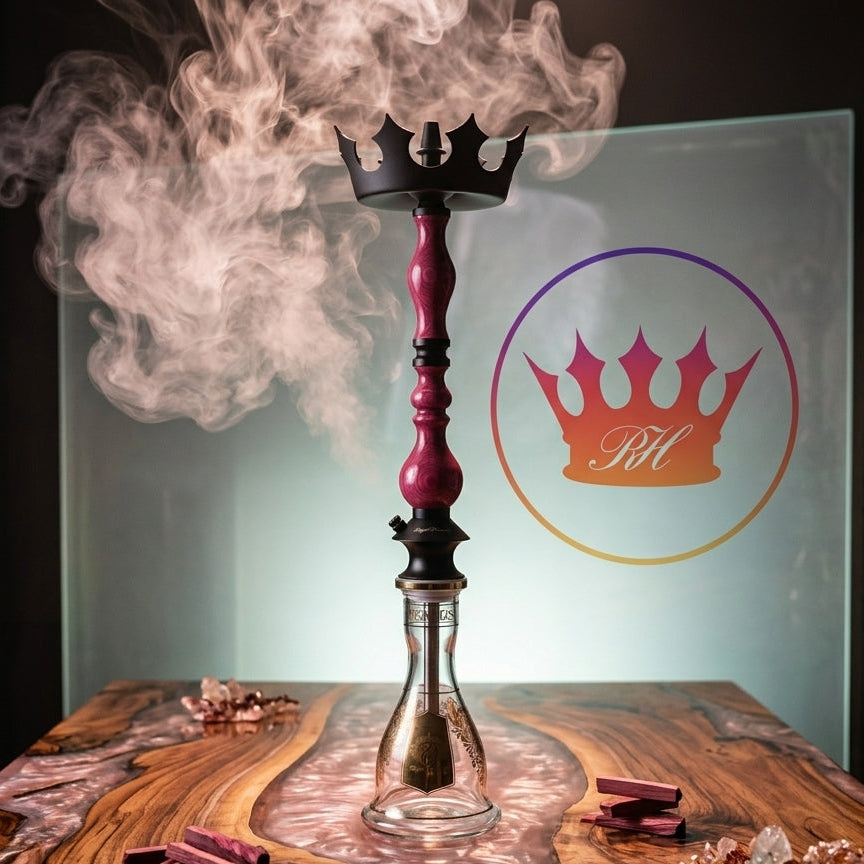 Regal King Diamond Wood Stem and Crown Tray Hot Pink