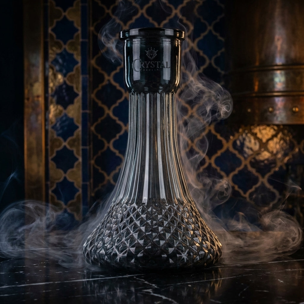 Mini Crystal Cut Shisha Base Midnight